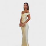 Bárbara | Duge satenske haljine bez ramena