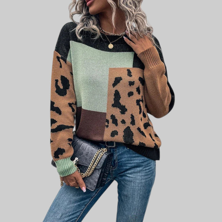 Le Clair - vintage majica s leopard uzorkom i zakrpama