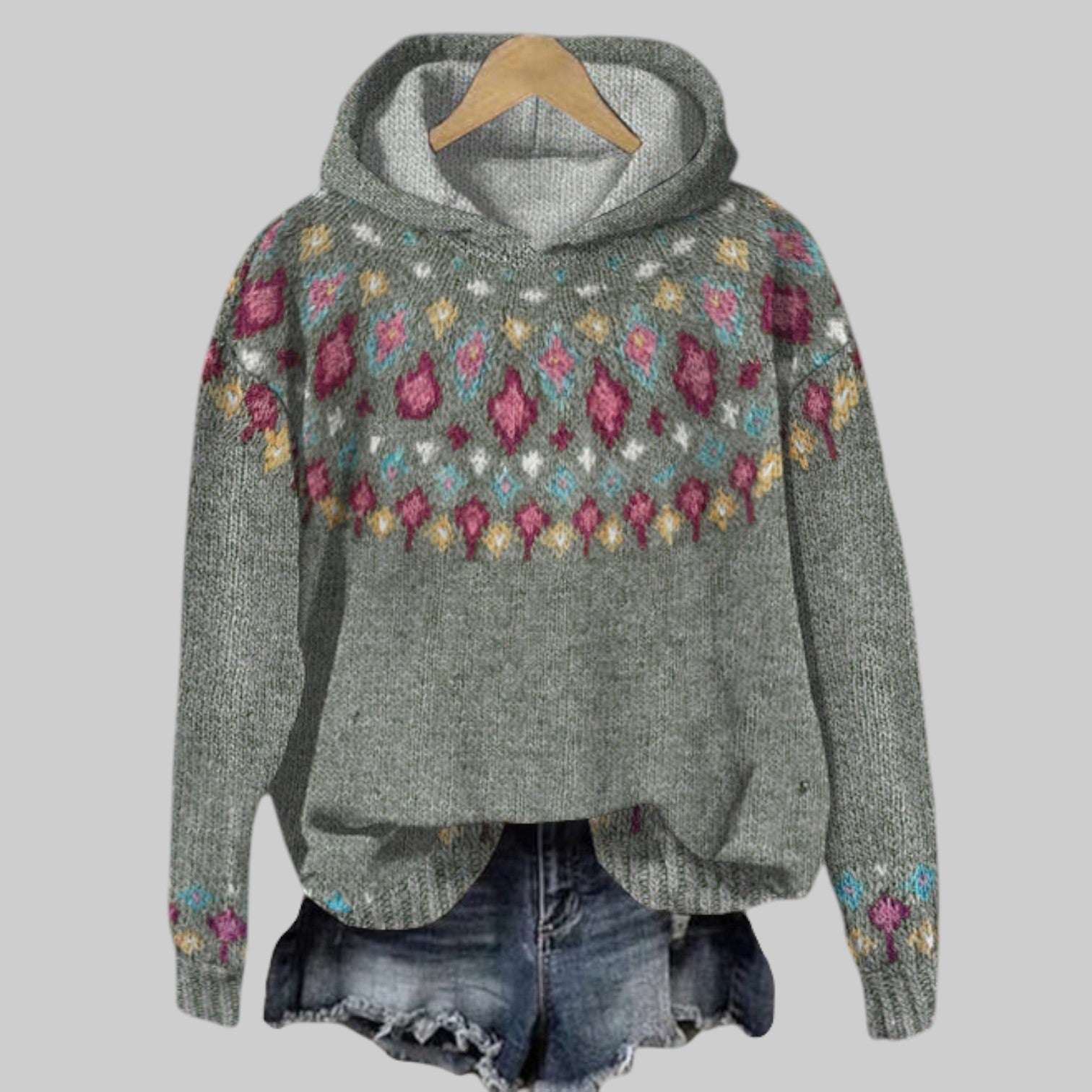 Gwen - Topli kaput s kapuljačom u nordijskom stilu