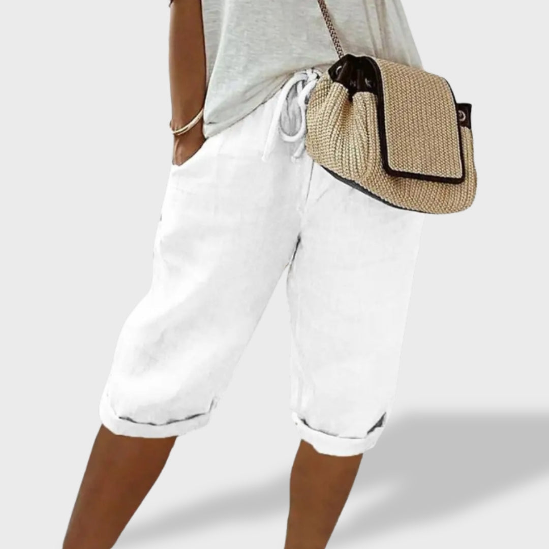 Mariana ｜ Lagani laneni šorc od pamuka i lanenog materijala