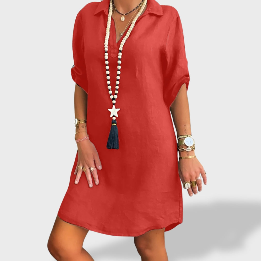 Vitória | Ljetna svježa lanena haljina