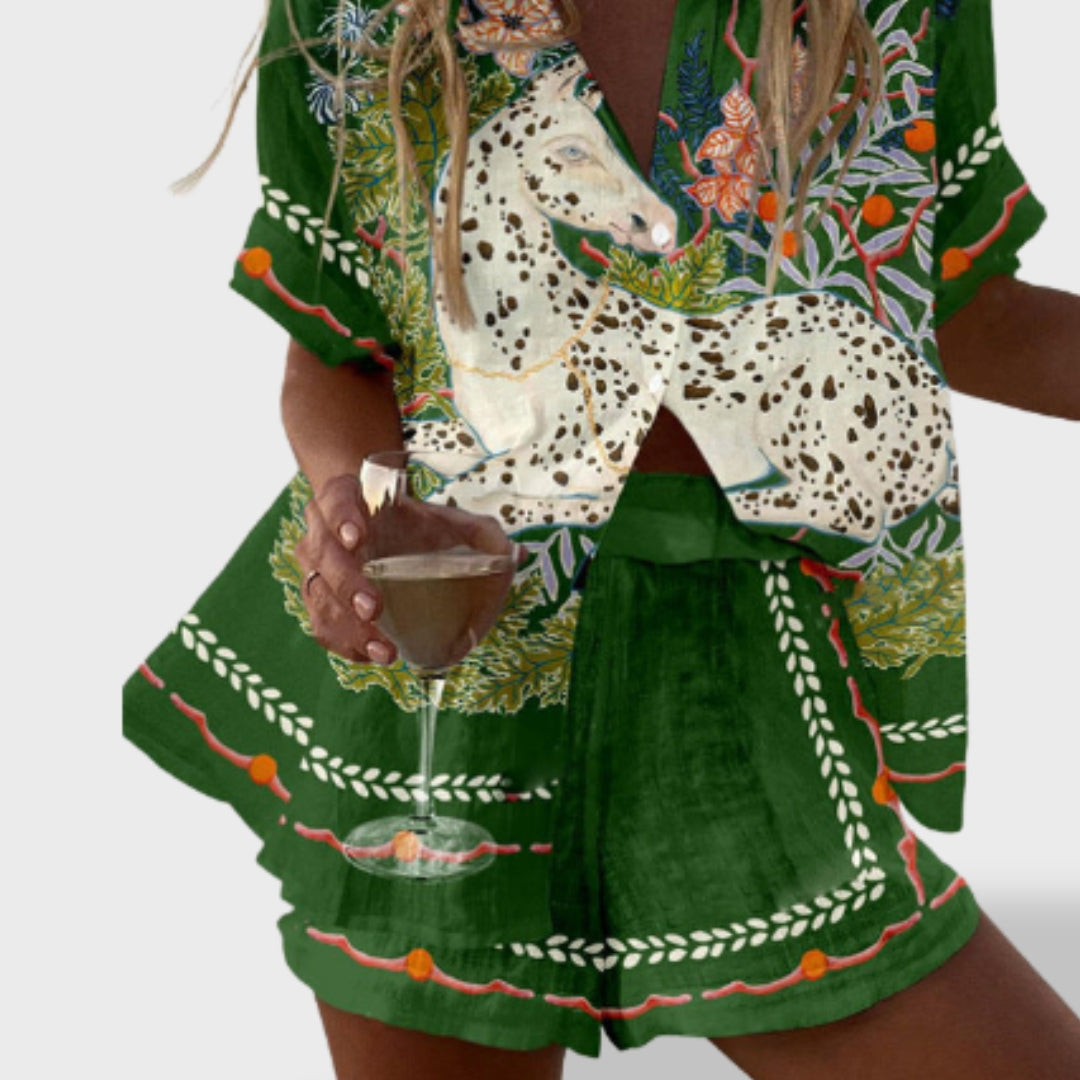 Norellia | Ljetni lagani i svestrani kratki set od lanene tkanine