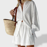 Maud | Elegantni komplet košulje i šortsa od lanenog pamuka