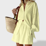 Maud | Elegantni komplet košulje i šortsa od lanenog pamuka