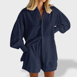 Maud | Elegantni komplet košulje i šortsa od lanenog pamuka