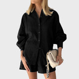 Maud | Elegantni komplet košulje i šortsa od lanenog pamuka