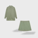 Maud | Elegantni komplet košulje i šortsa od lanenog pamuka