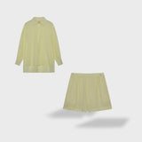 Maud | Elegantni komplet košulje i šortsa od lanenog pamuka