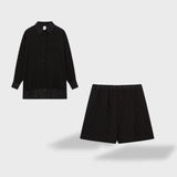 Maud | Elegantni komplet košulje i šortsa od lanenog pamuka