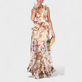 Isabela | Duga haljina s cvjetnim volanima