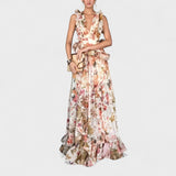 Isabela | Duga haljina s cvjetnim volanima