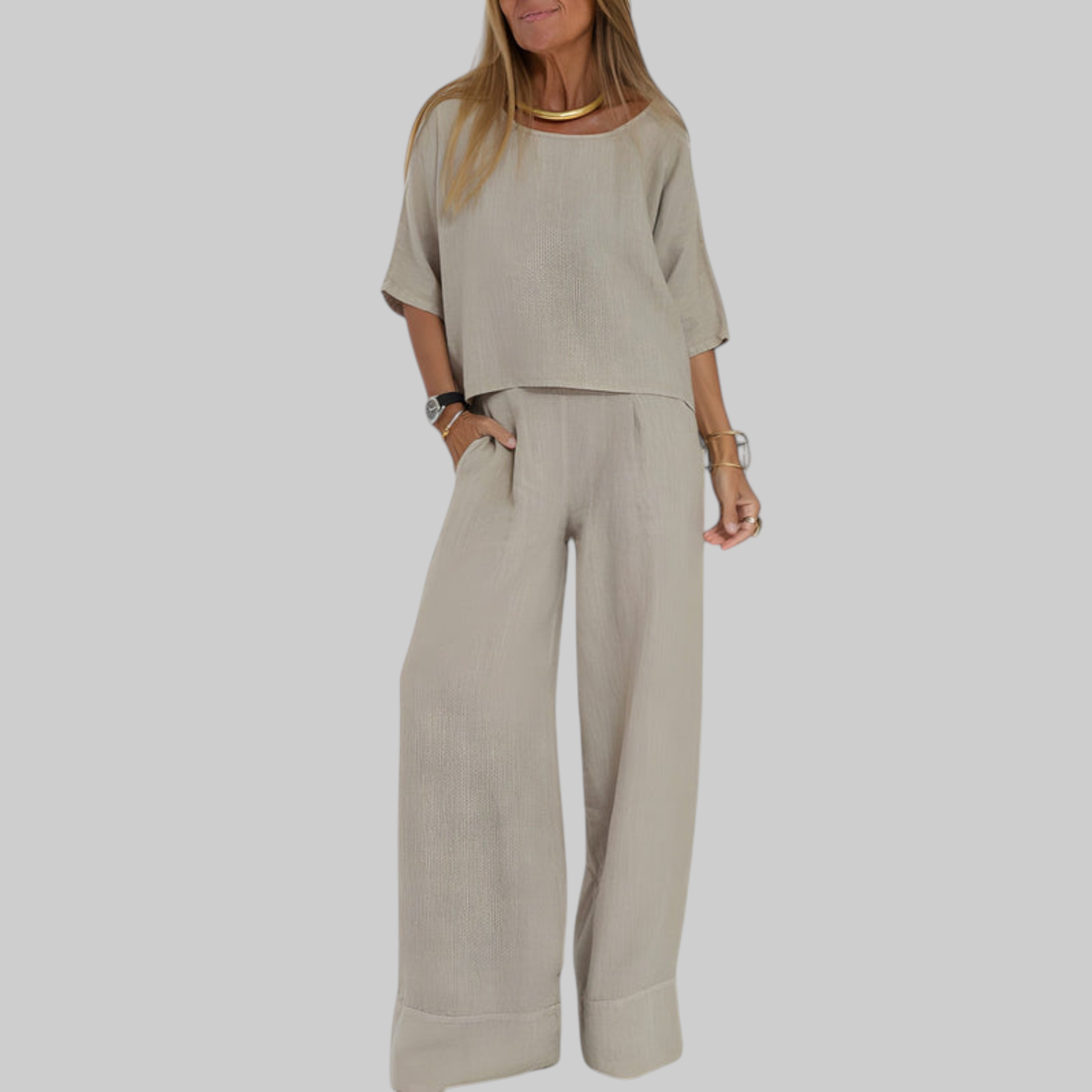 Alina | Dvoslojni set od pamuka i lanenog materijala