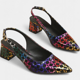 Karthleen debeli štikle s geometrijskim uzorkom