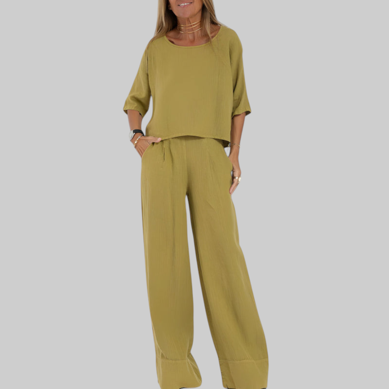 Alina | Dvoslojni set od pamuka i lanenog materijala