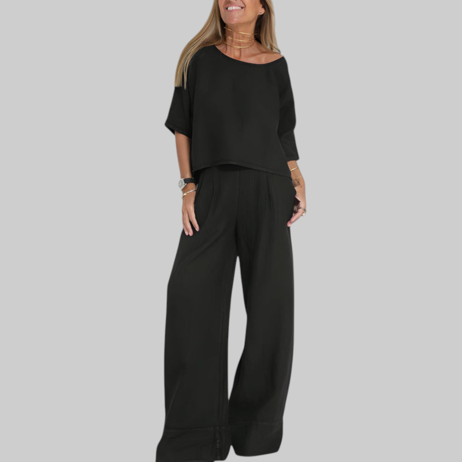 Alina | Dvoslojni set od pamuka i lanenog materijala