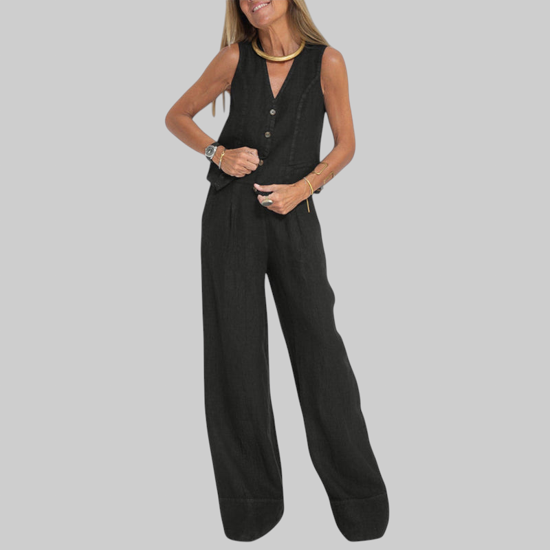 Martina | Elegantni dvodijelni laneni set