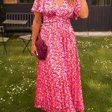 Sandra | Elegantna maxi haljina s V izrezom