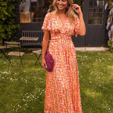 Sandra | Elegantna maxi haljina s V izrezom