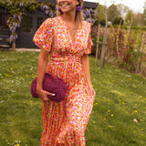 Sandra | Elegantna maxi haljina s V izrezom