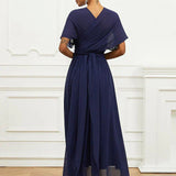 Helena | Svečana srednje dužine haljina Helena s V izrezom