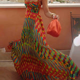 Aria | Maksi haljina sa apstraktnim uzorkom bez rukava u A kroju